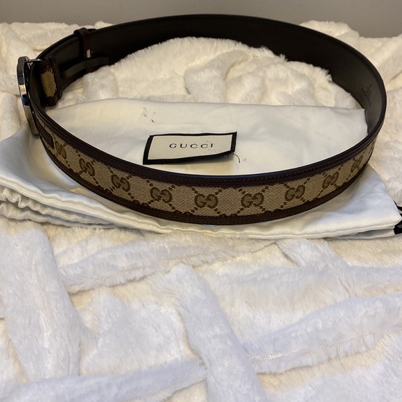 Gucci Supreme Canvas Double GG Belt With Dust Bag - Picture 10 of 17